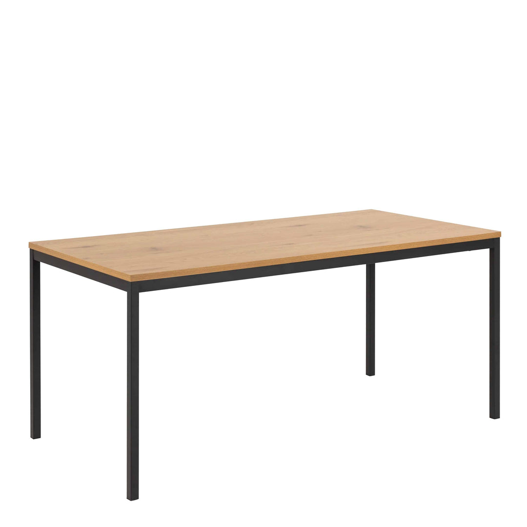 Seaford Dining Table in Black & Oak - TidySpaces