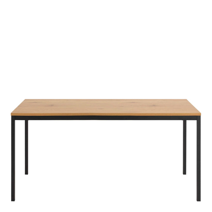 Seaford Dining Table in Black & Oak - TidySpaces