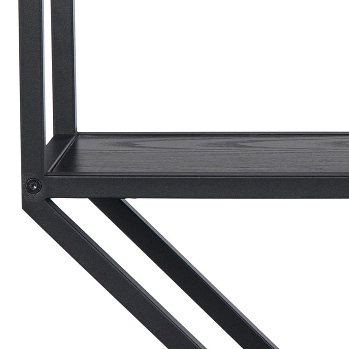 Seaford Octagonal Metal Wall Shelf in Black - TidySpaces