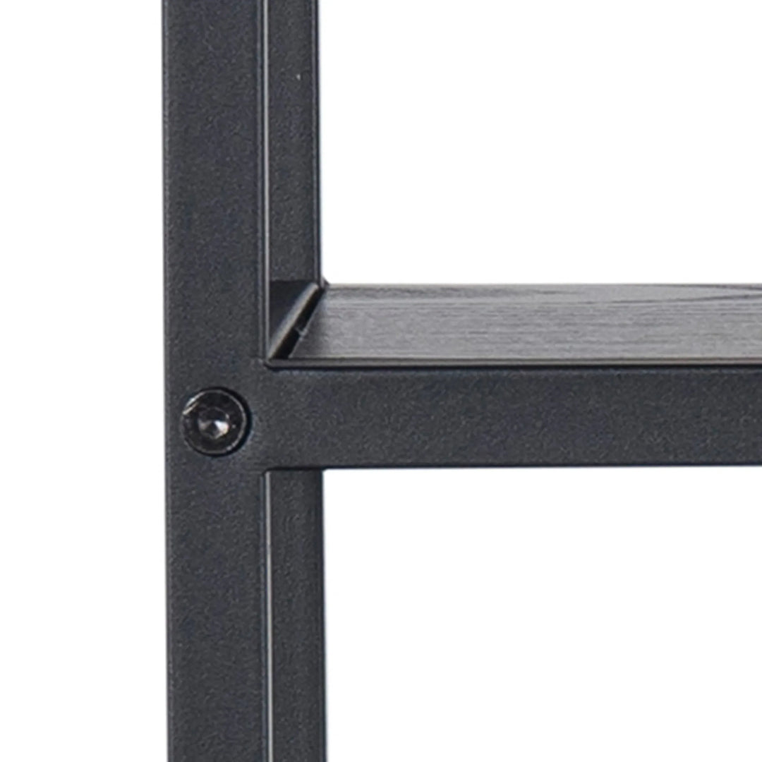 Seaford Octagonal Metal Wall Shelf in Black - TidySpaces