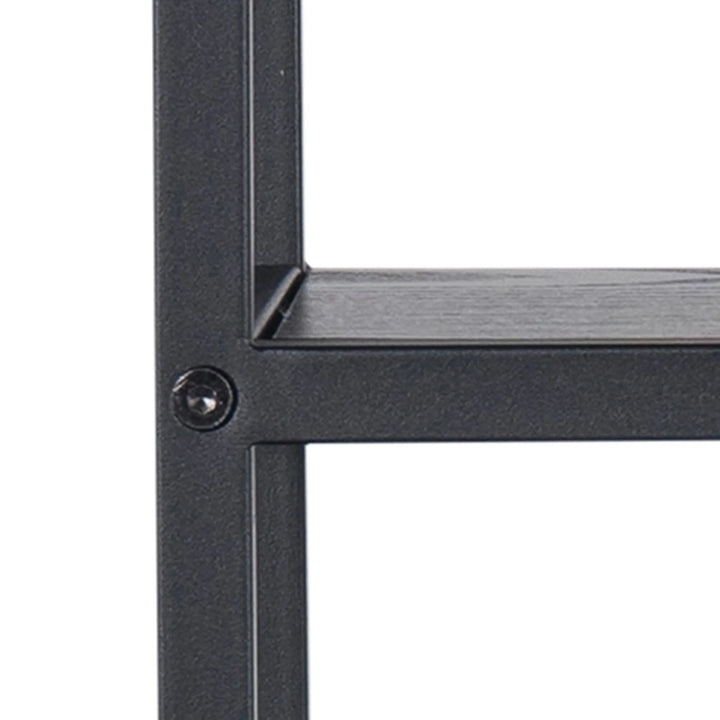 Seaford Octagonal Metal Wall Shelf in Black - TidySpaces