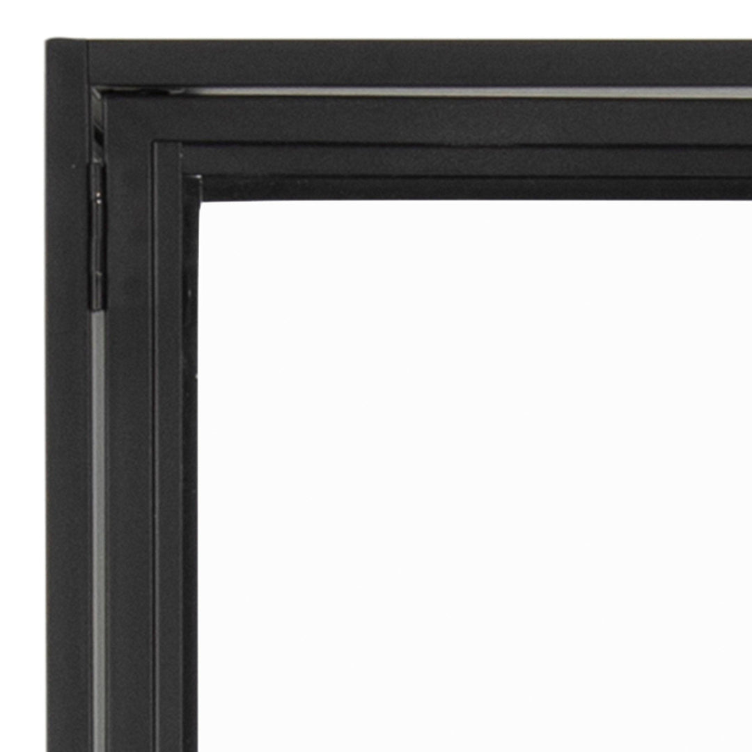 Seaford Tall Black Metal 2 Door Display Cabinet - TidySpaces