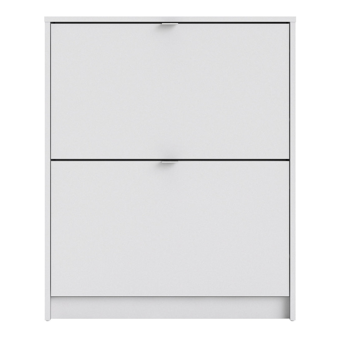 Shoes Shoe cabinet  w. 2 tilting doors and 1 layer in White