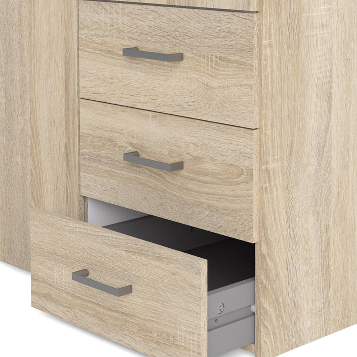 Space Wardrobe - 3 Doors 3 Drawers in Oak 2000 - TidySpaces