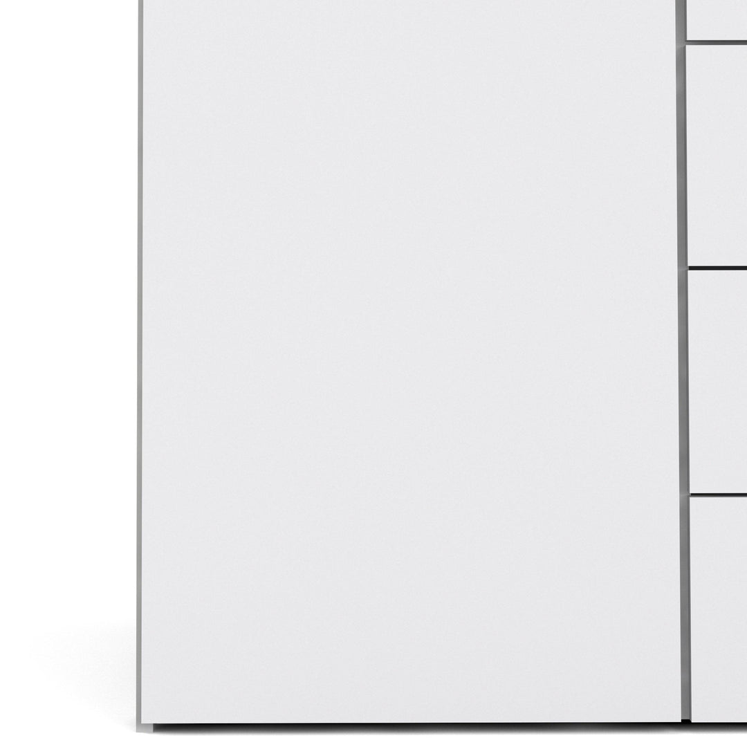 Space Wardrobe with 2 doors + 3 drawers White 1750 - TidySpaces