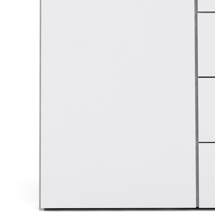 Space Wardrobe with 2 doors + 3 drawers White 1750 - TidySpaces