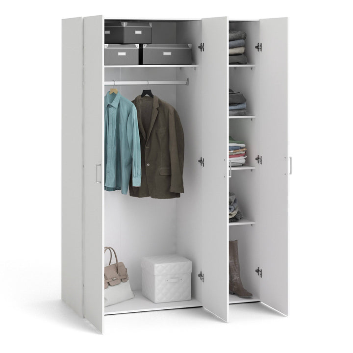 Space Wardrobe with 3 doors White 1750 - TidySpaces