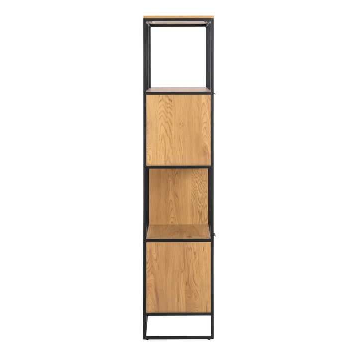 Swindon Bookcase with 2 Doors, 3 drawers and 2 Shelves in Black - TidySpaces