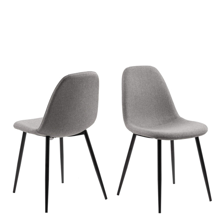 Wilma Dining Chair in Light Grey Set of 4 - TidySpaces