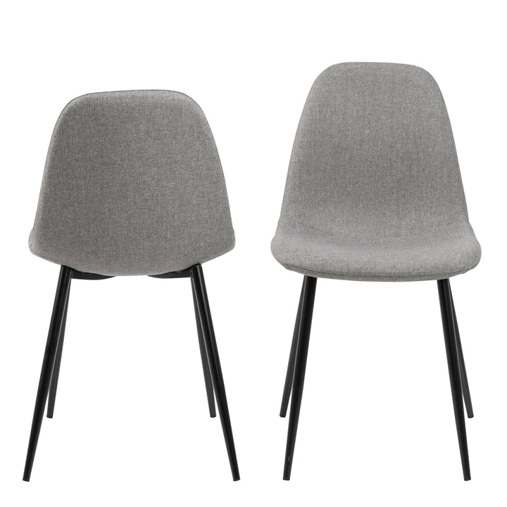 Wilma Dining Chair in Light Grey Set of 4 - TidySpaces