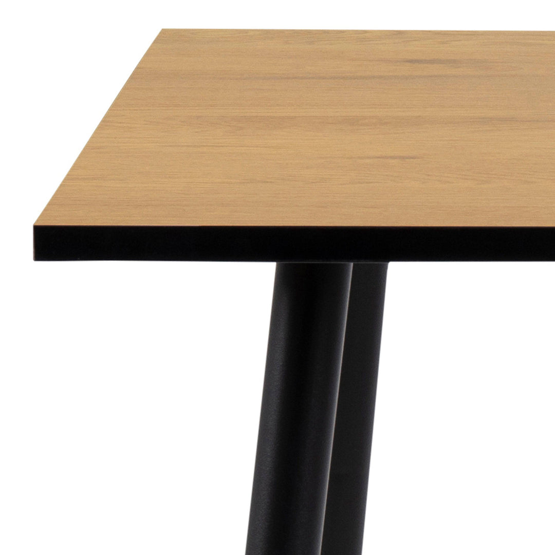 Wilma Small Dining Table in Oak & Black Legs - TidySpaces