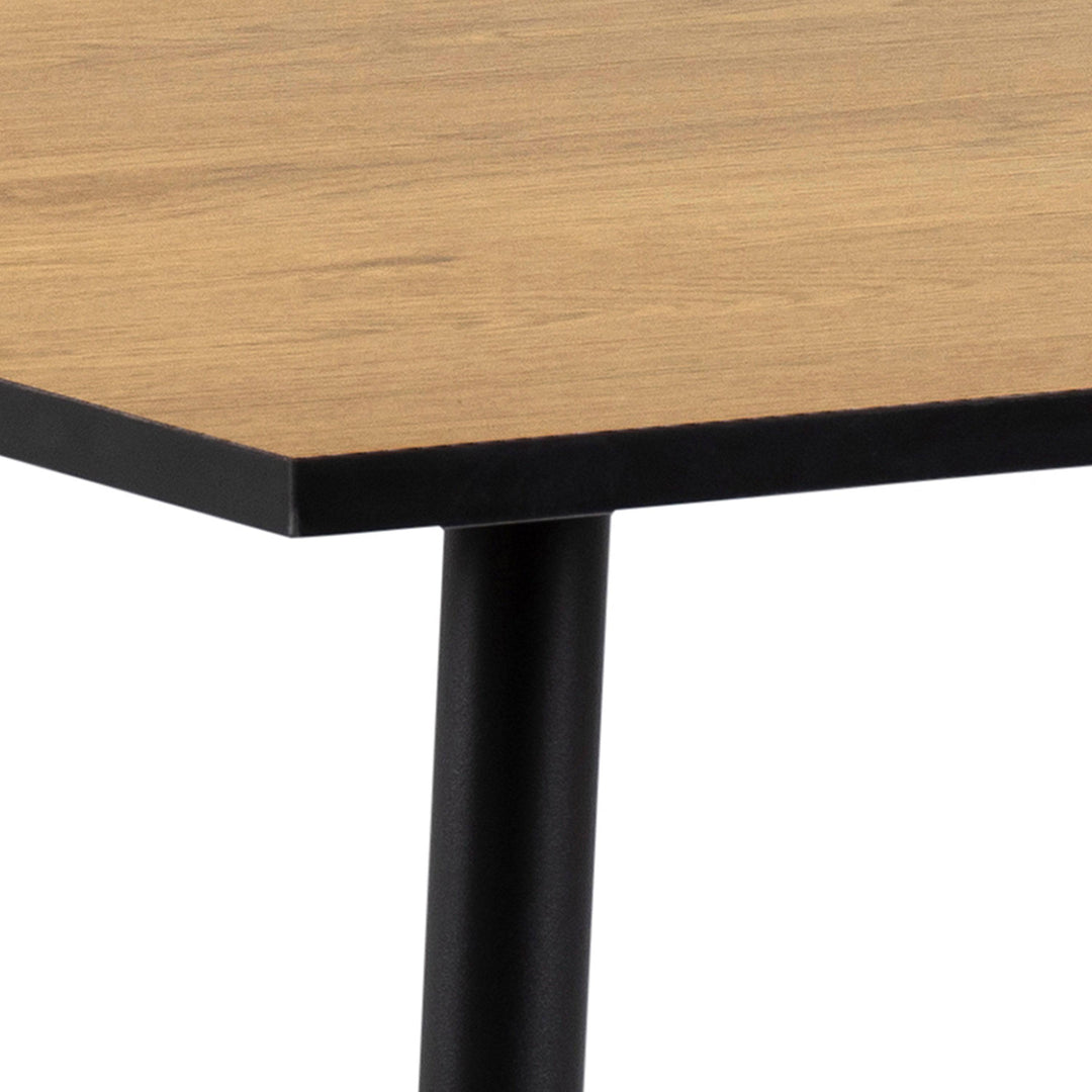 Wilma Small Dining Table in Oak & Black Legs - TidySpaces