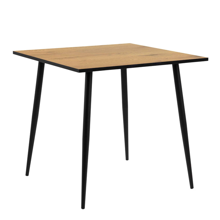 Wilma Small Dining Table in Oak & Black Legs - TidySpaces