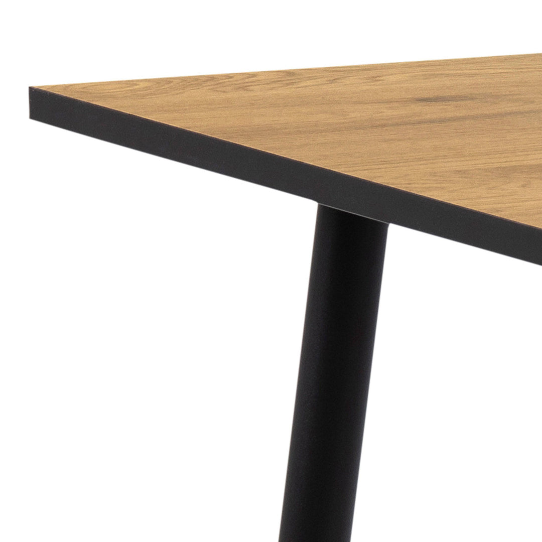 Wilma Small Dining Table in Oak & Black Legs - TidySpaces