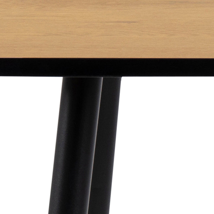 Wilma Small Dining Table in Oak & Black Legs - TidySpaces