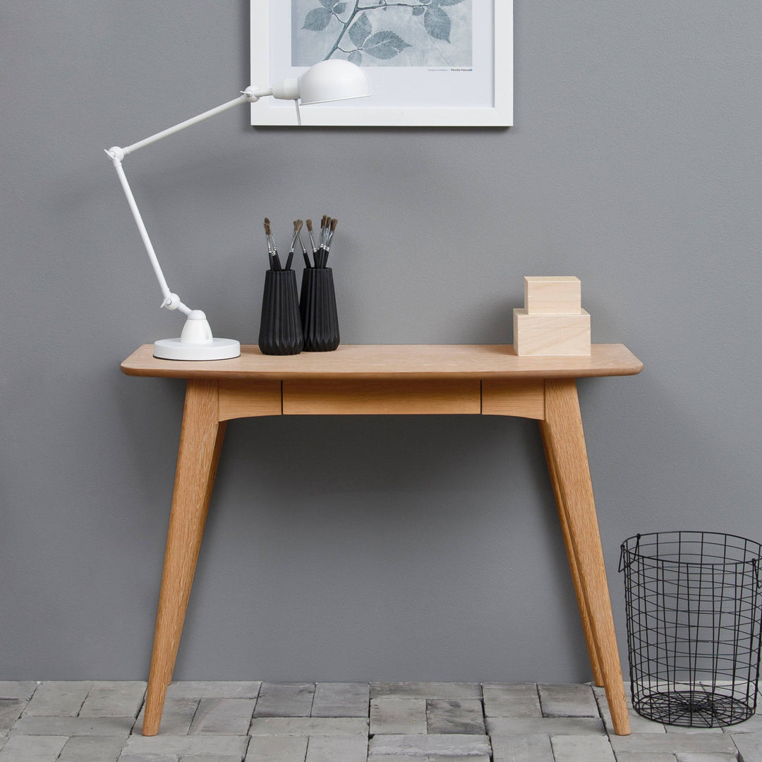 Woodstock Office Desk in Oak - TidySpaces