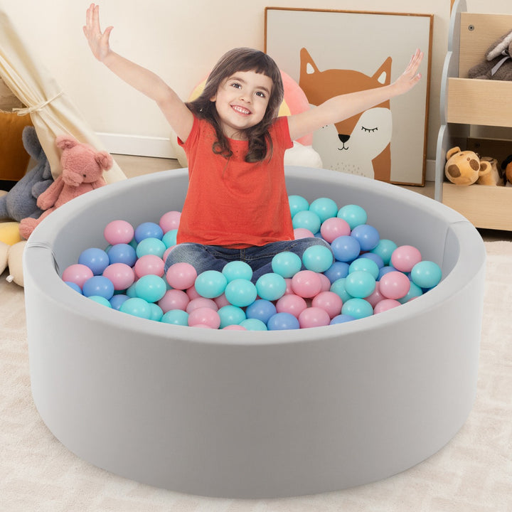 90 x 30cm Soft Round Ball Pool for Toddlers & Baby with 200 Ocean Balls and Storage Bag