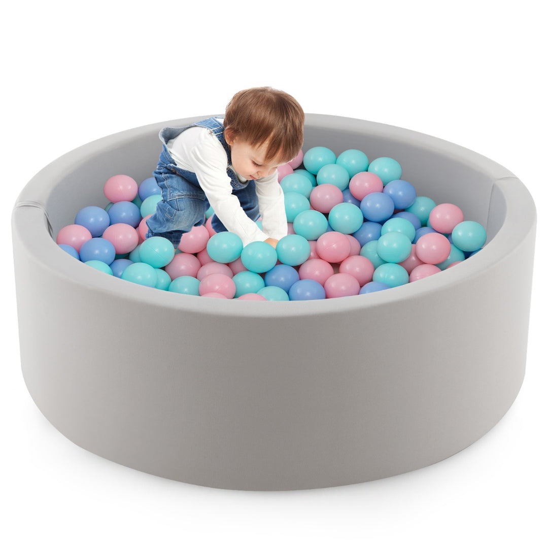 90 x 30cm Soft Round Ball Pool for Toddlers & Baby with 200 Ocean Balls and Storage Bag