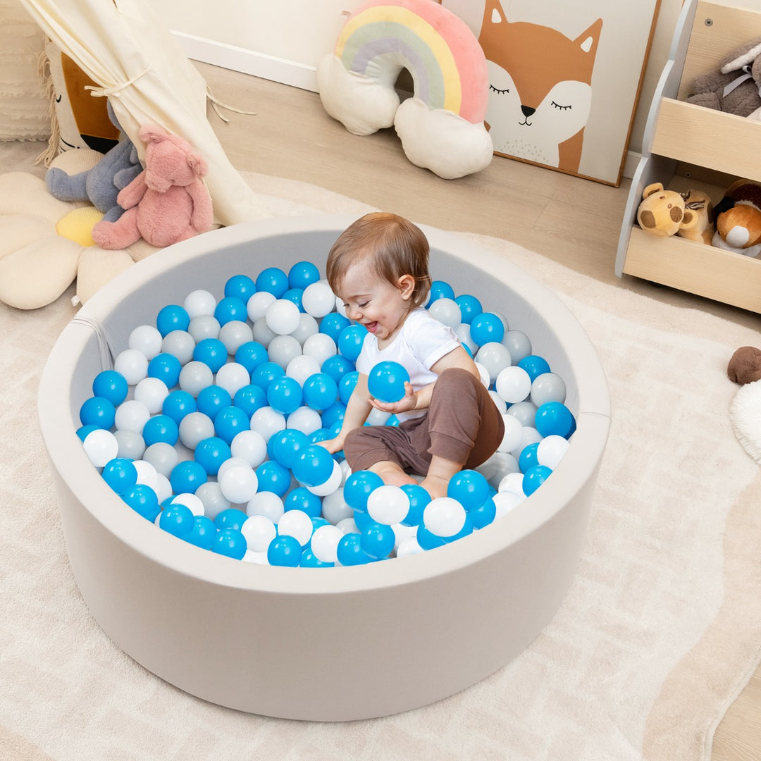 90 x 30cm Soft Round Ball Pool for Toddlers & Baby with 200 Ocean Balls and Storage Bag