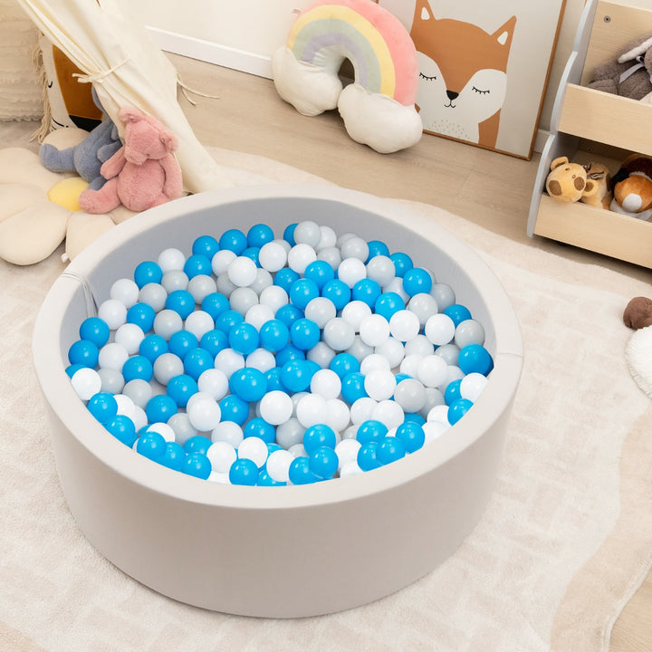 90 x 30cm Soft Round Ball Pool for Toddlers & Baby with 200 Ocean Balls and Storage Bag