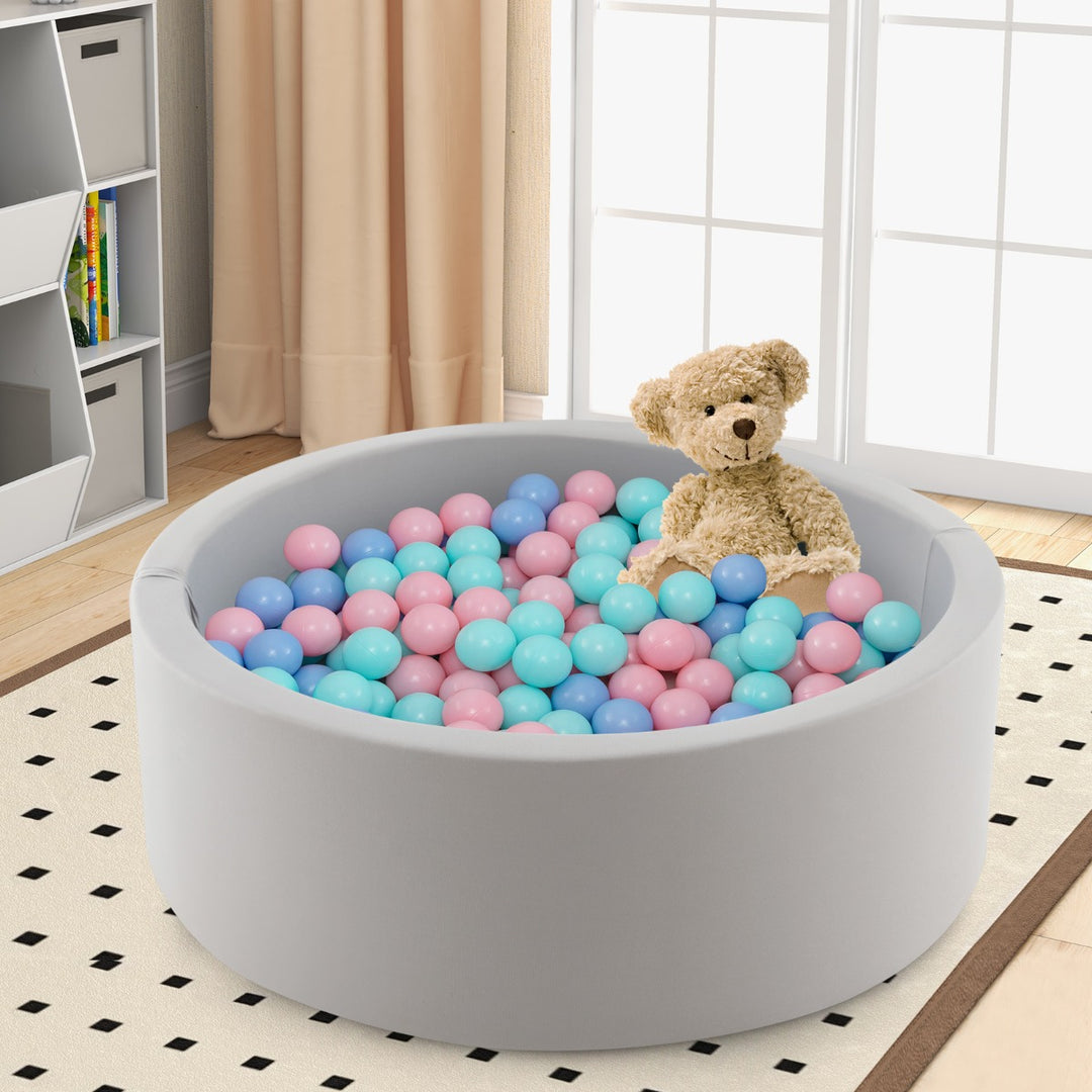 90 x 30cm Soft Round Ball Pool for Toddlers & Baby with 200 Ocean Balls and Storage Bag