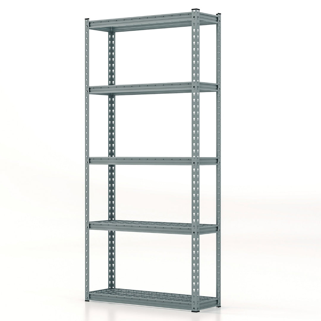 5 Tier Metal Shelving Unit with Anti slip Foot Pad for Warehouse Kitchen