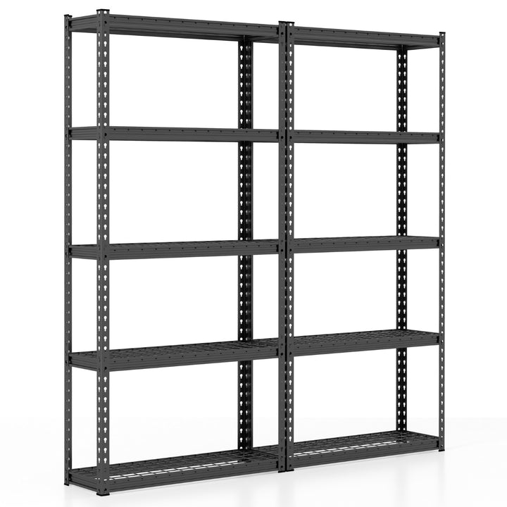 5 Tier Metal Shelving Unit with Anti slip Foot Pad for Warehouse Kitchen