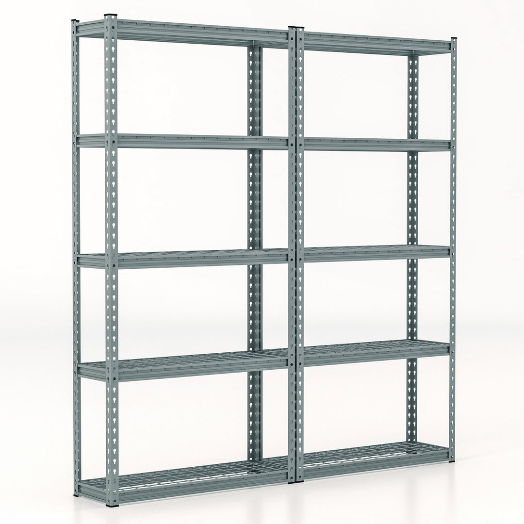 5 Tier Metal Shelving Unit with Anti slip Foot Pad for Warehouse Kitchen