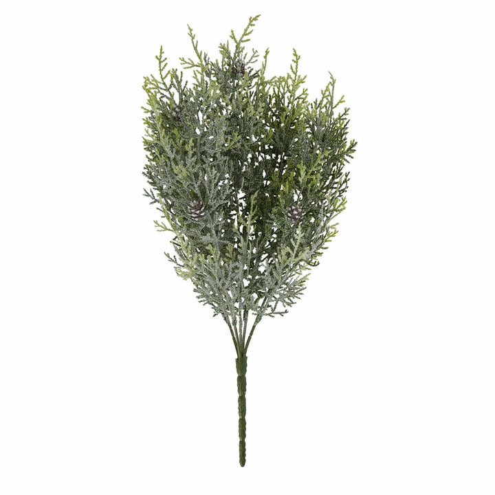 Frosted Pine Spray Stem With Pinecones - TidySpaces