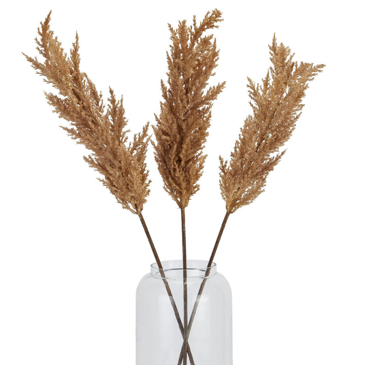 Taupe Faux Dried Pampas Grass Stem - TidySpaces