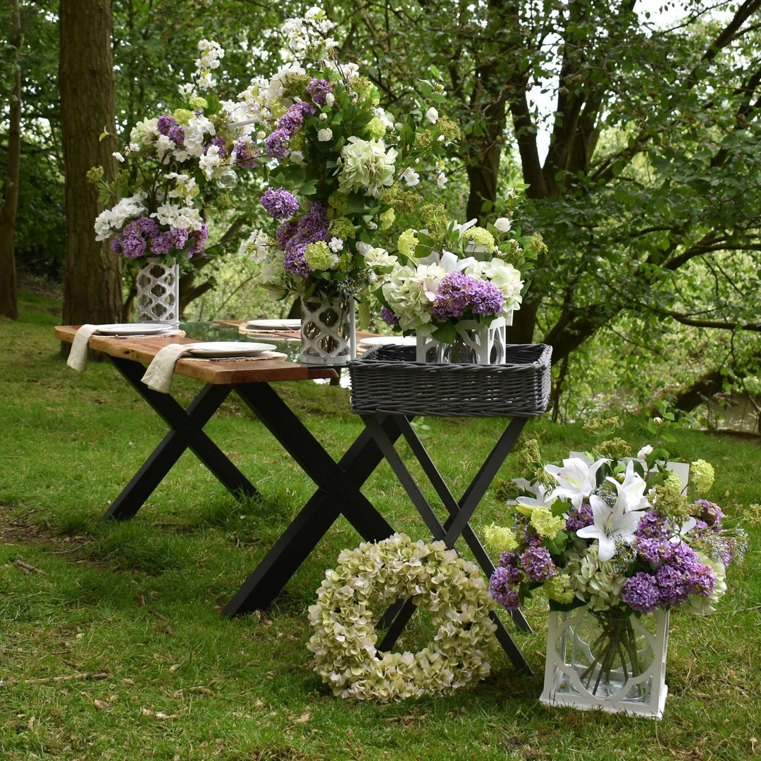 White Hydrangea Wreath - TidySpaces