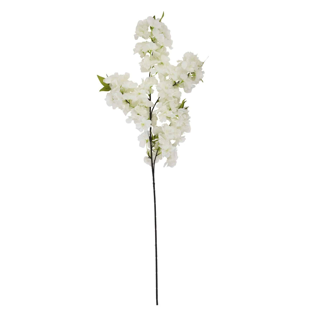 Large White Full Cherry Blossom Stem - TidySpaces