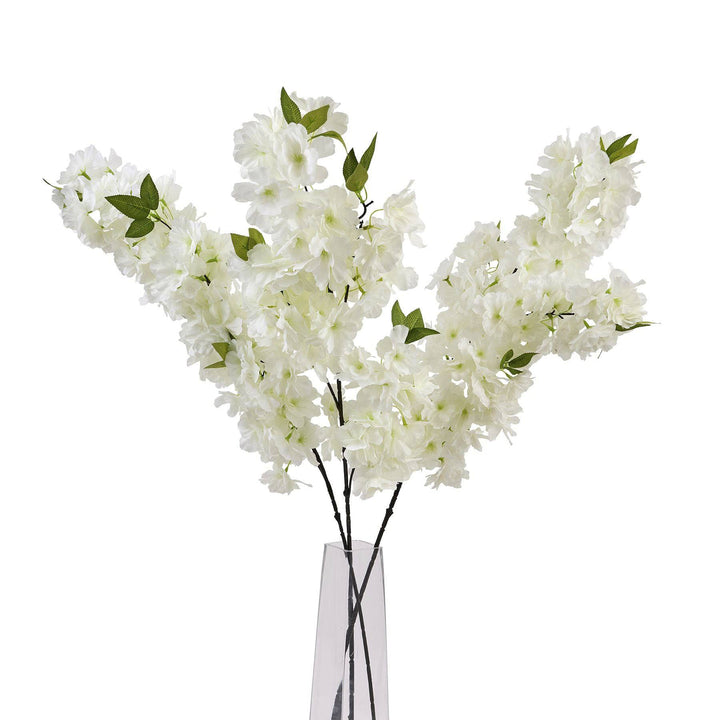 Large White Full Cherry Blossom Stem - TidySpaces