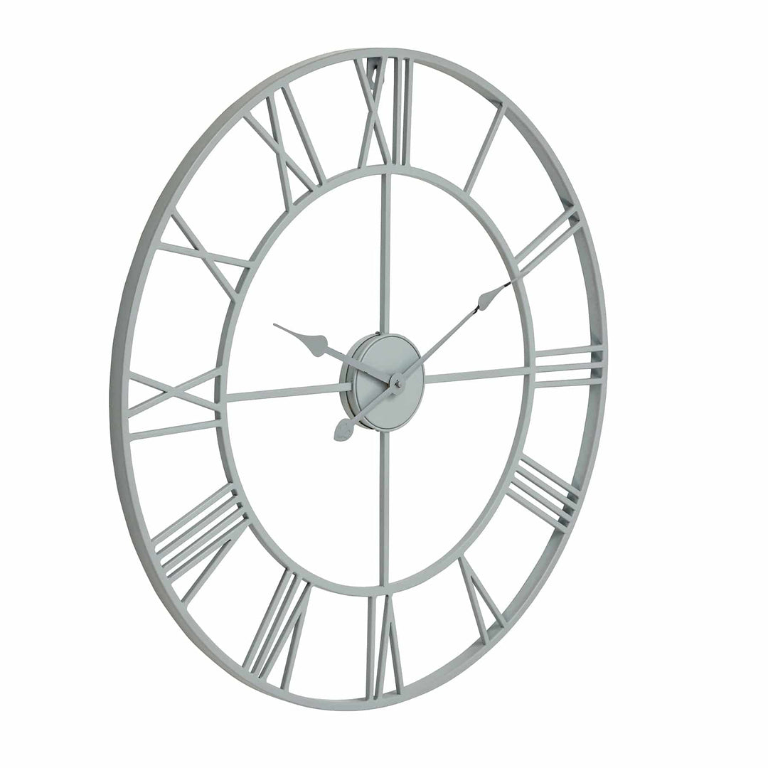 Grey Skeleton Wall Clock GREY METAL - TidySpaces