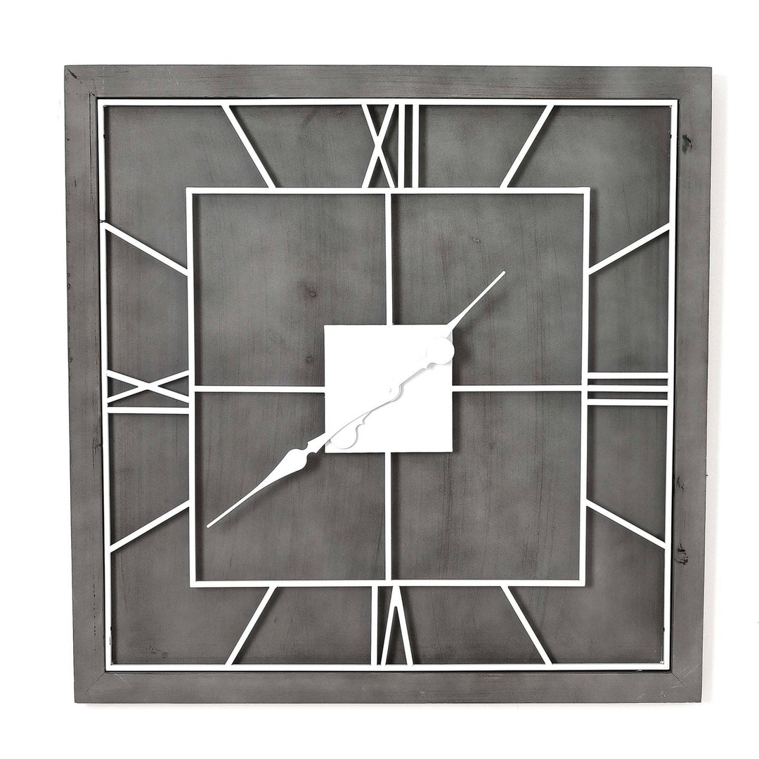 Williston Grey Square Wall Clock - TidySpaces