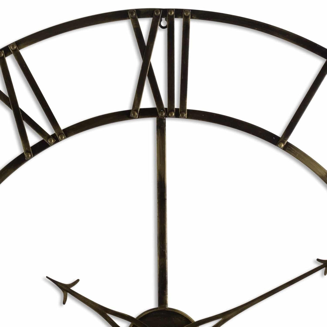 Large Antique Brass Large Skeleton Clock - TidySpaces