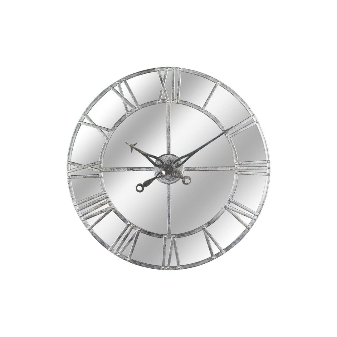 Silver Foil Mirrored Wall Clock - TidySpaces