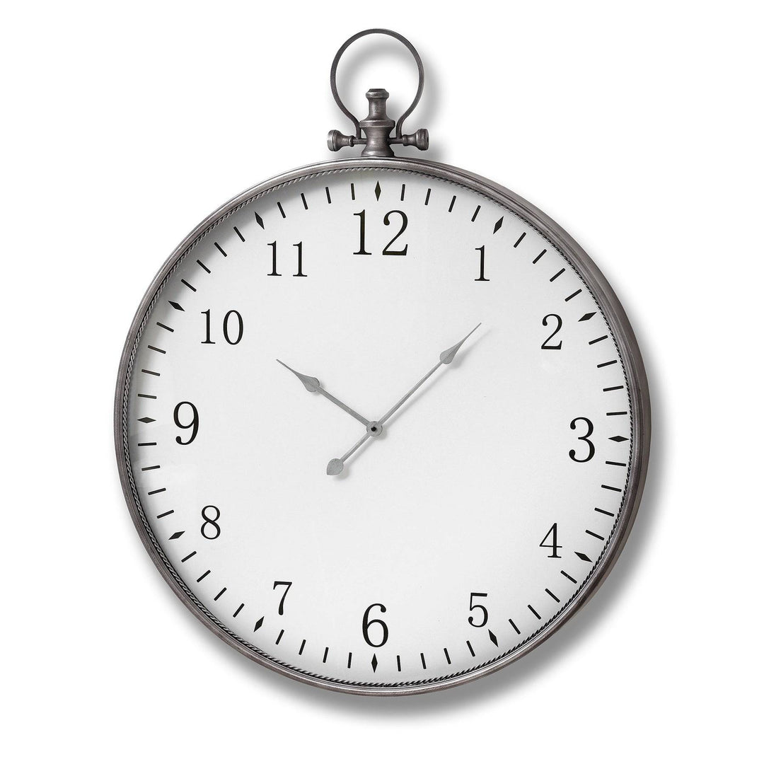 Silver Pocket Watch Wall Clock - TidySpaces