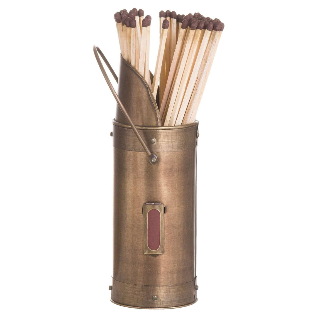 Antique Bronze Matchstick Holder With 60 Matches - TidySpaces