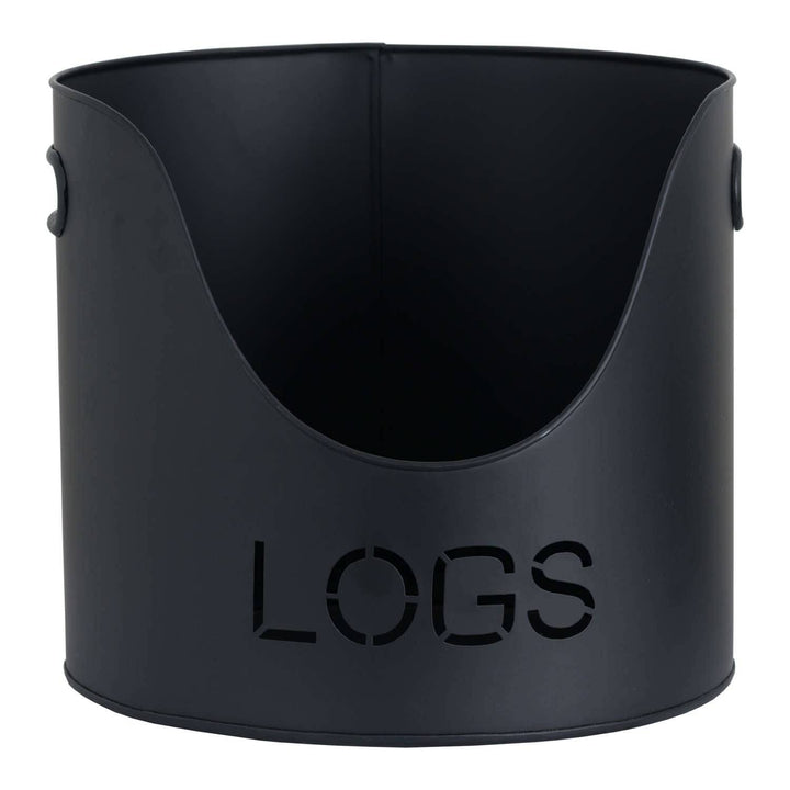 Black Finish Logs And Kindling Buckets & Matchstick Holder - TidySpaces