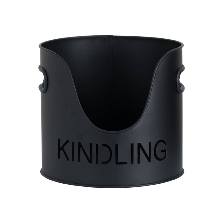 Black Finish Logs And Kindling Buckets & Matchstick Holder - TidySpaces