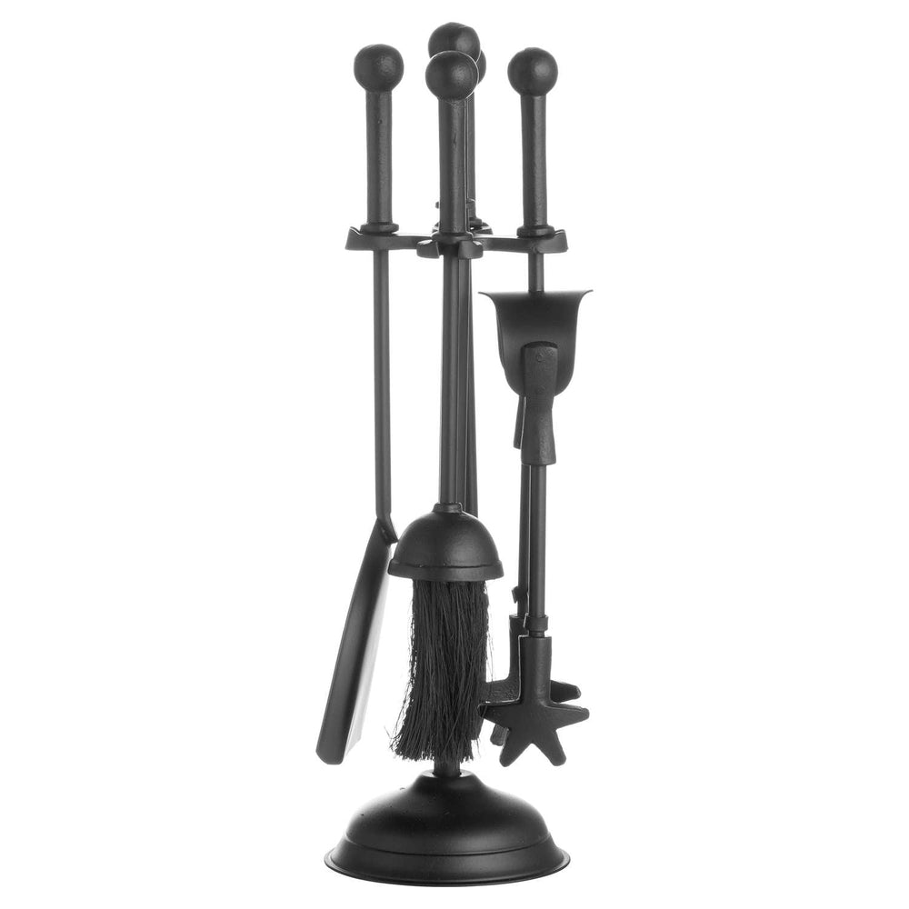 Ball Topped Companion Set In Black - TidySpaces