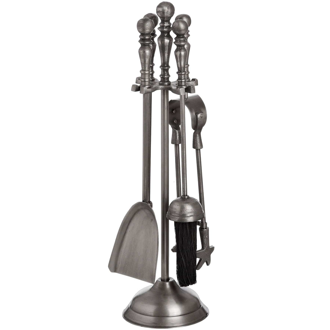 Traditional Companion Set In Antique Pewter - TidySpaces