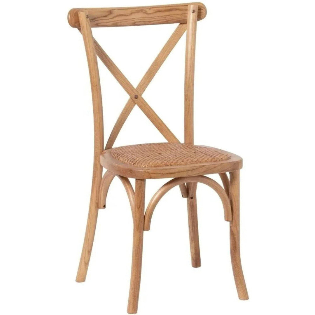 Light Oak Cross Back Dining Chair - TidySpaces