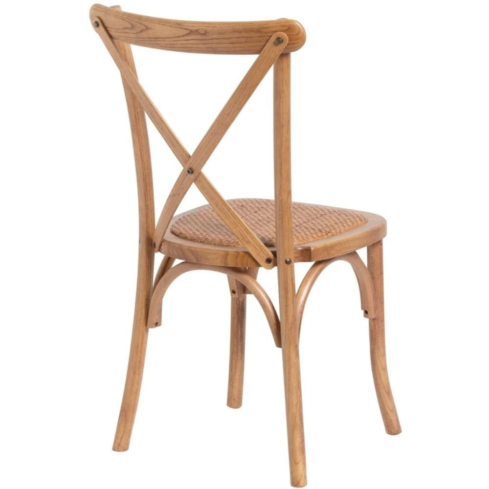 Light Oak Cross Back Dining Chair - TidySpaces