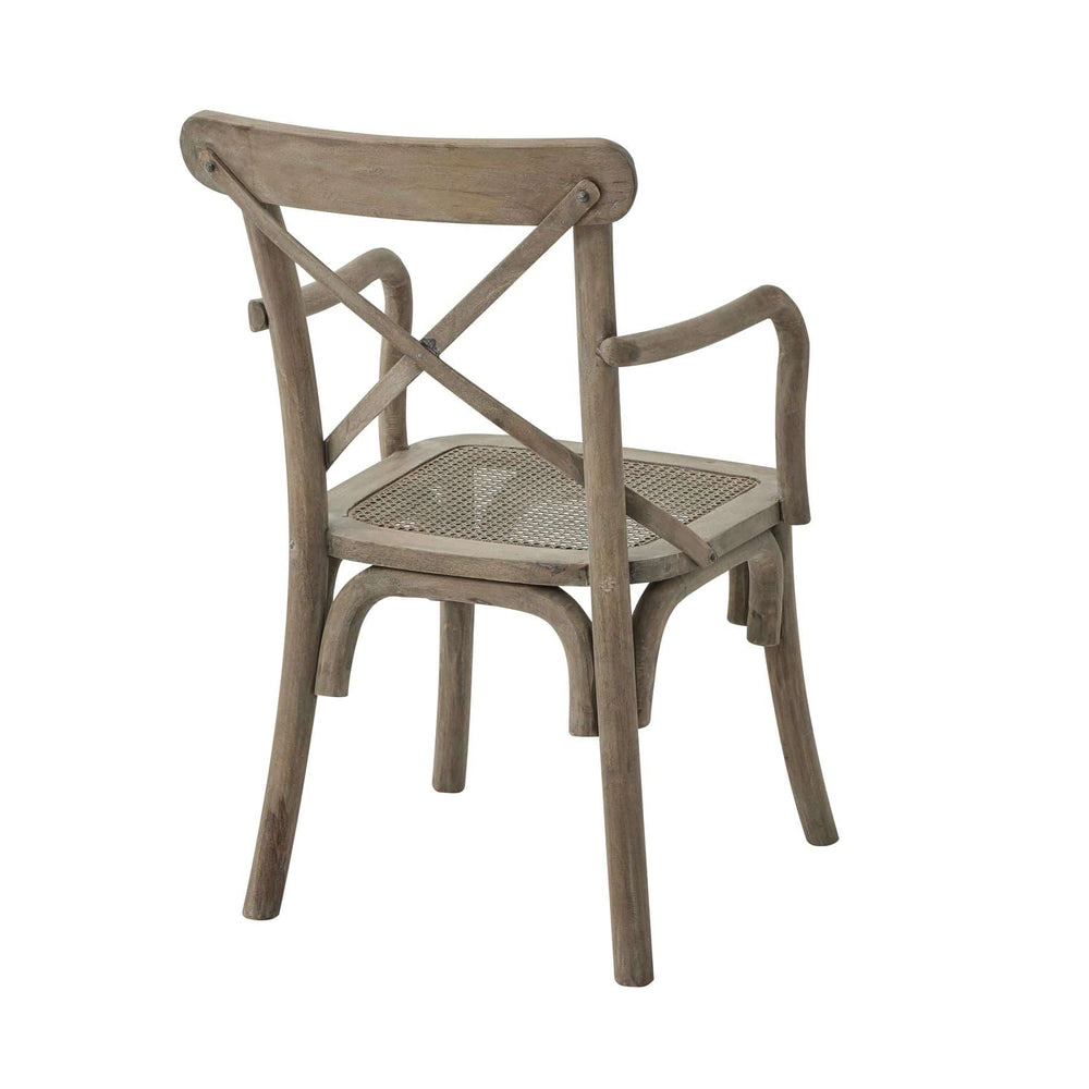 Copgrove Collection Cross Back Carver Chair With Rush Seat - TidySpaces