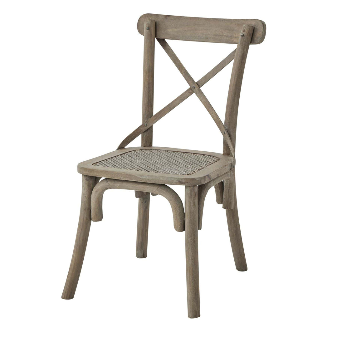Copgrove Collection Cross Back Chair With Rush Seat - TidySpaces