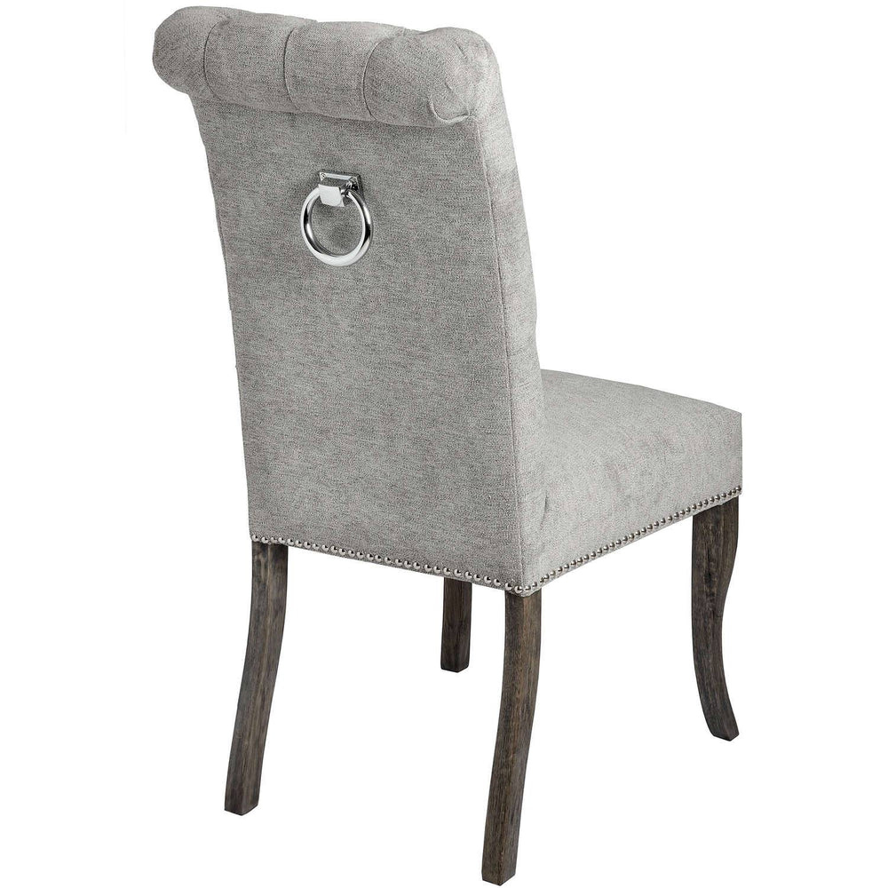 Silver Roll Top Dining Chair With Ring Pull - TidySpaces
