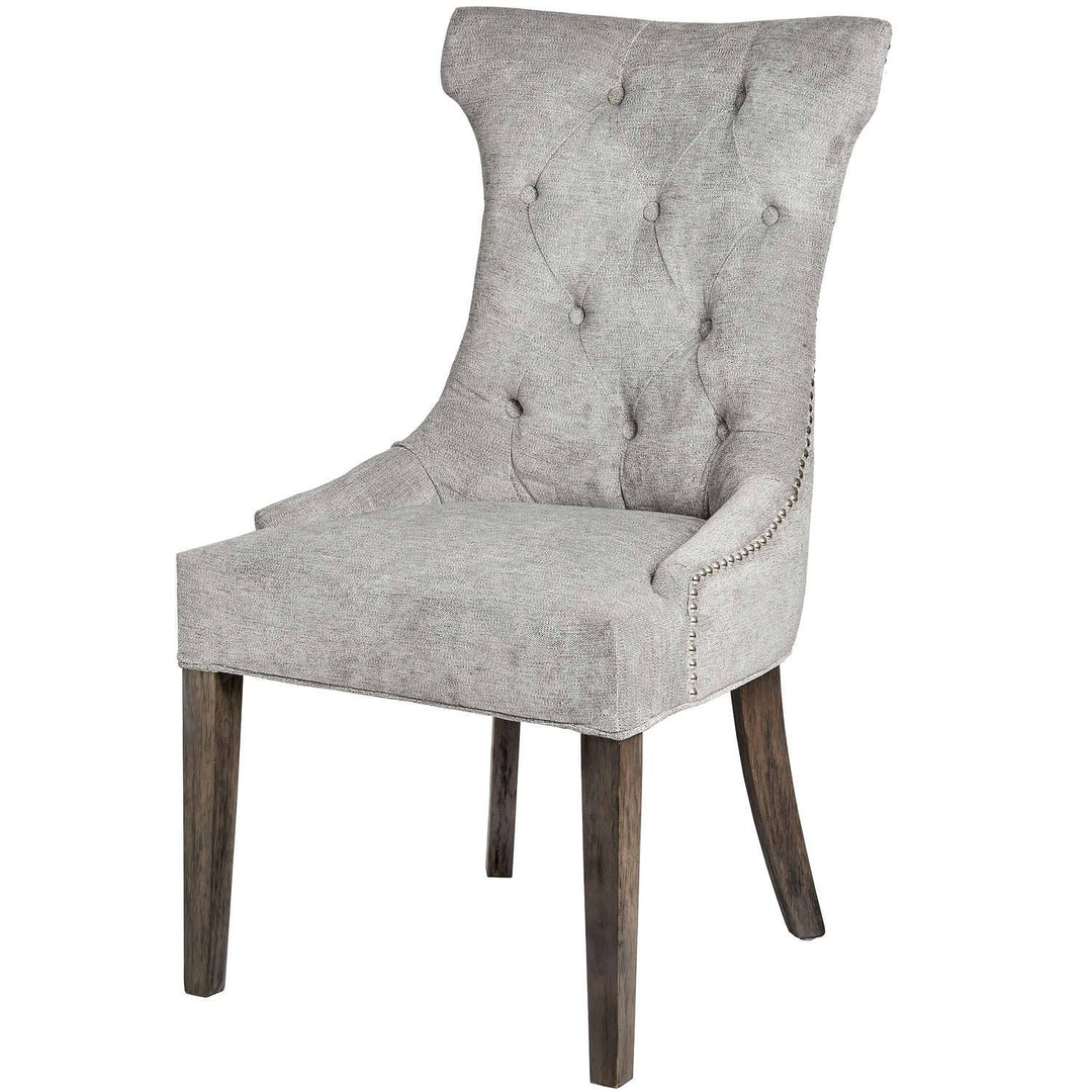 Silver High Wing Ring Backed Dining Chair - TidySpaces