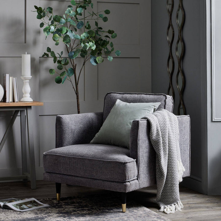 Hampton Grey Large Arm Chair - TidySpaces